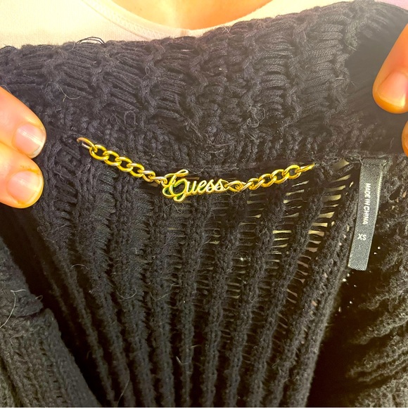 Long Black Sweater Cardigan by Guess - Picture 4 of 4